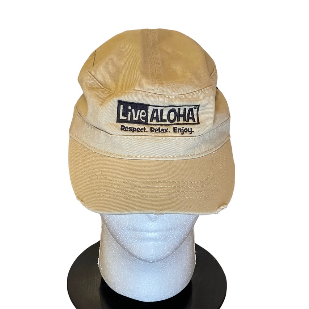 Embroidered Hawaii Live Aloha Respect Relax Enjoy Adjustable Back Ball Cap OTTO